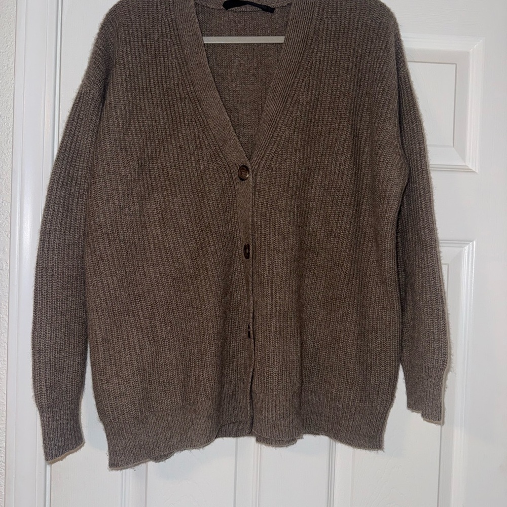 Jenni Kayne Cashmere Cocoon Cardigan xxs russet - Picture 2 of 5